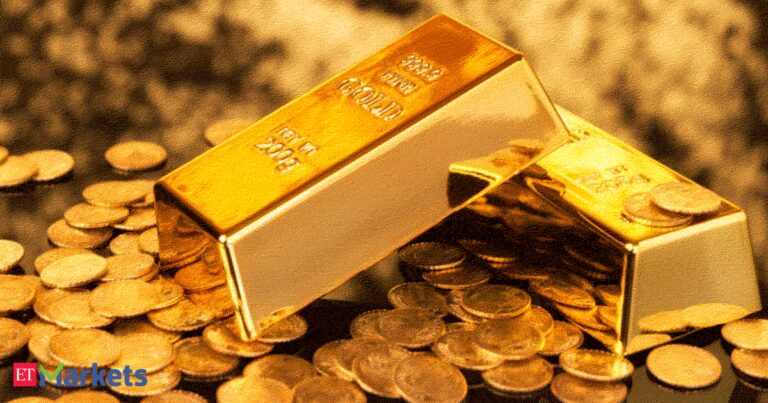 Gold Price Today: Yellow metal prices trade flat in one month, gain Rs 225/10g, silver down by Rs 700/kg